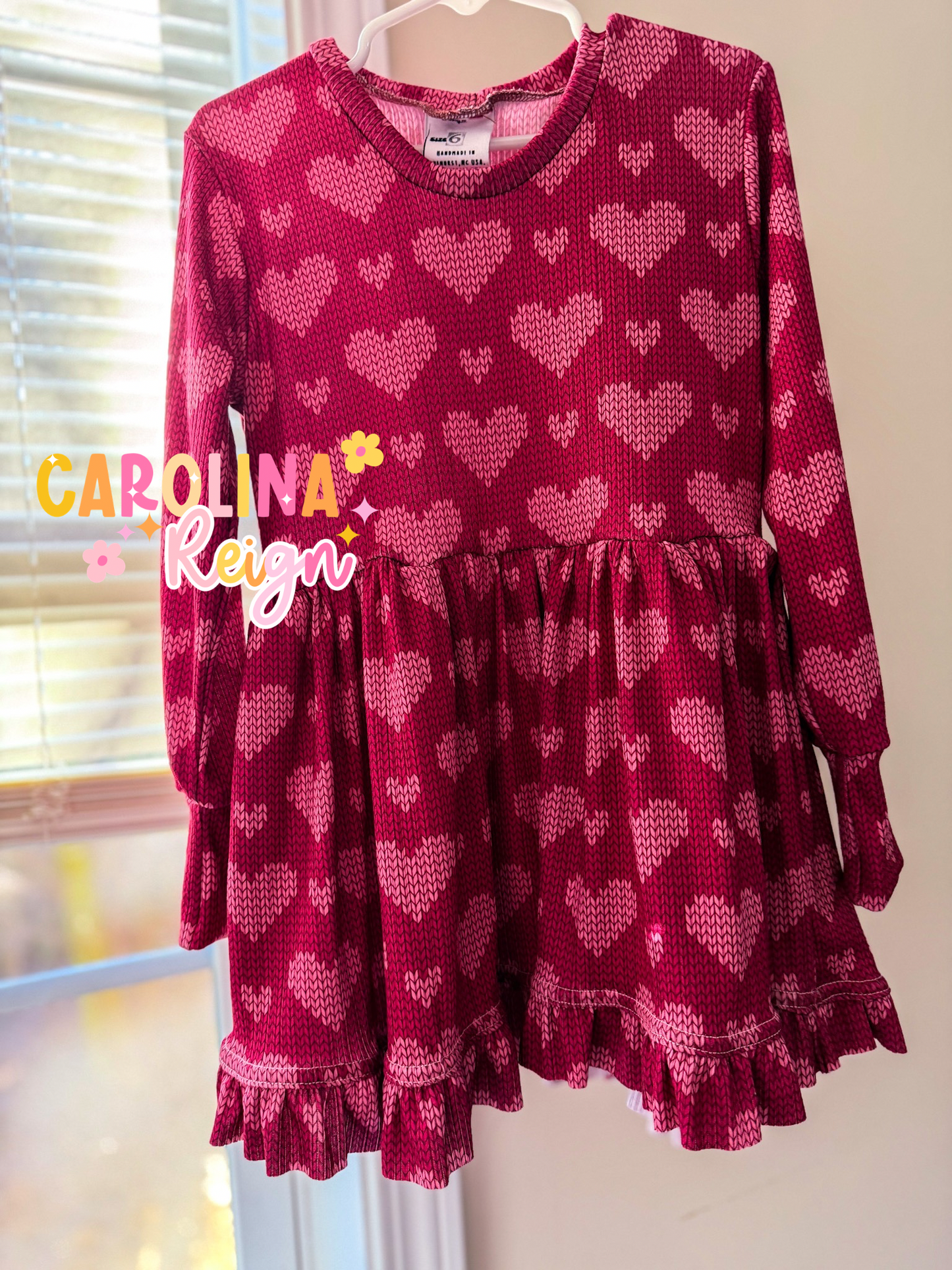 Size 6 Augusta heart peplum with ruffle