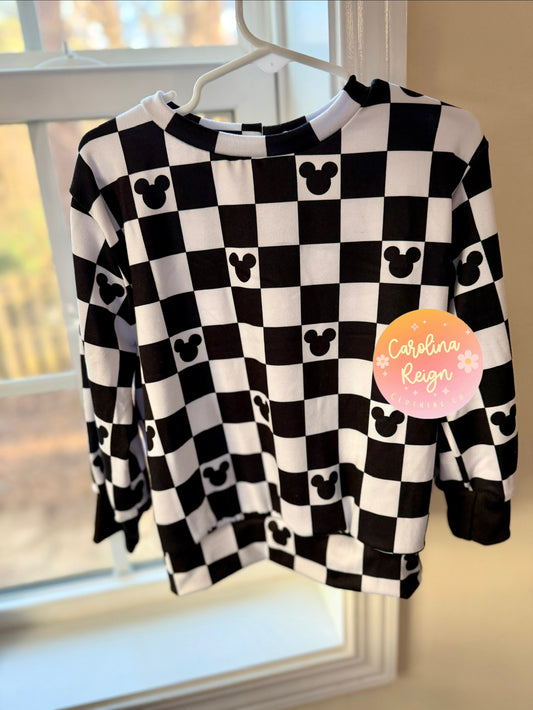 Size 3T winter checker top