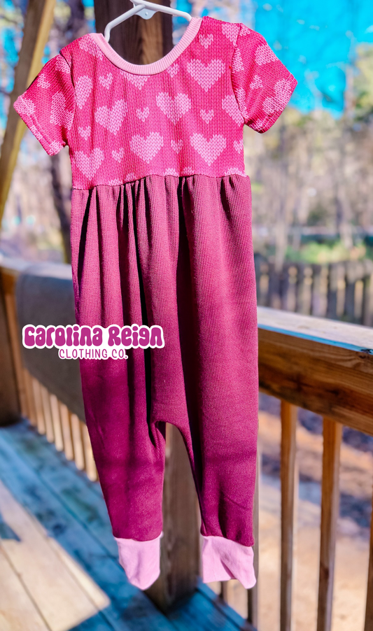 Size 3T magnolia heart romper