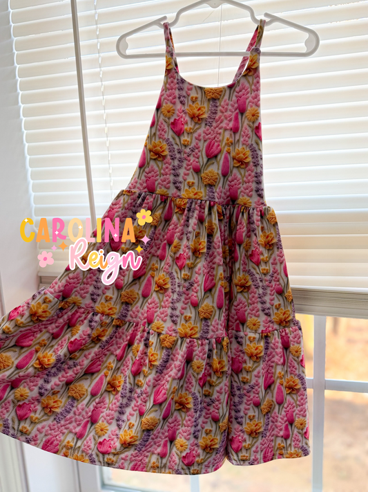 Size 5 Brielle cross back tiered dress